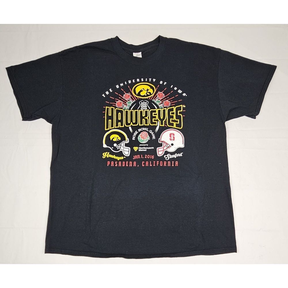 2016 Rose Bowl T-Shirt Mens Large. Iowa Hawkeyes‎ vs. Stanford College Football